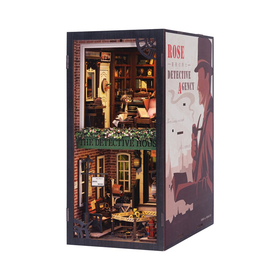 Rose Detective Book Nook Kit — open display view