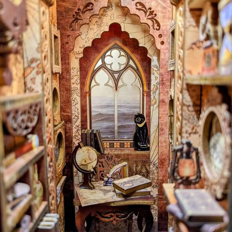 Cutebee Sailing Memory DIY Book Nook Kit — open display view