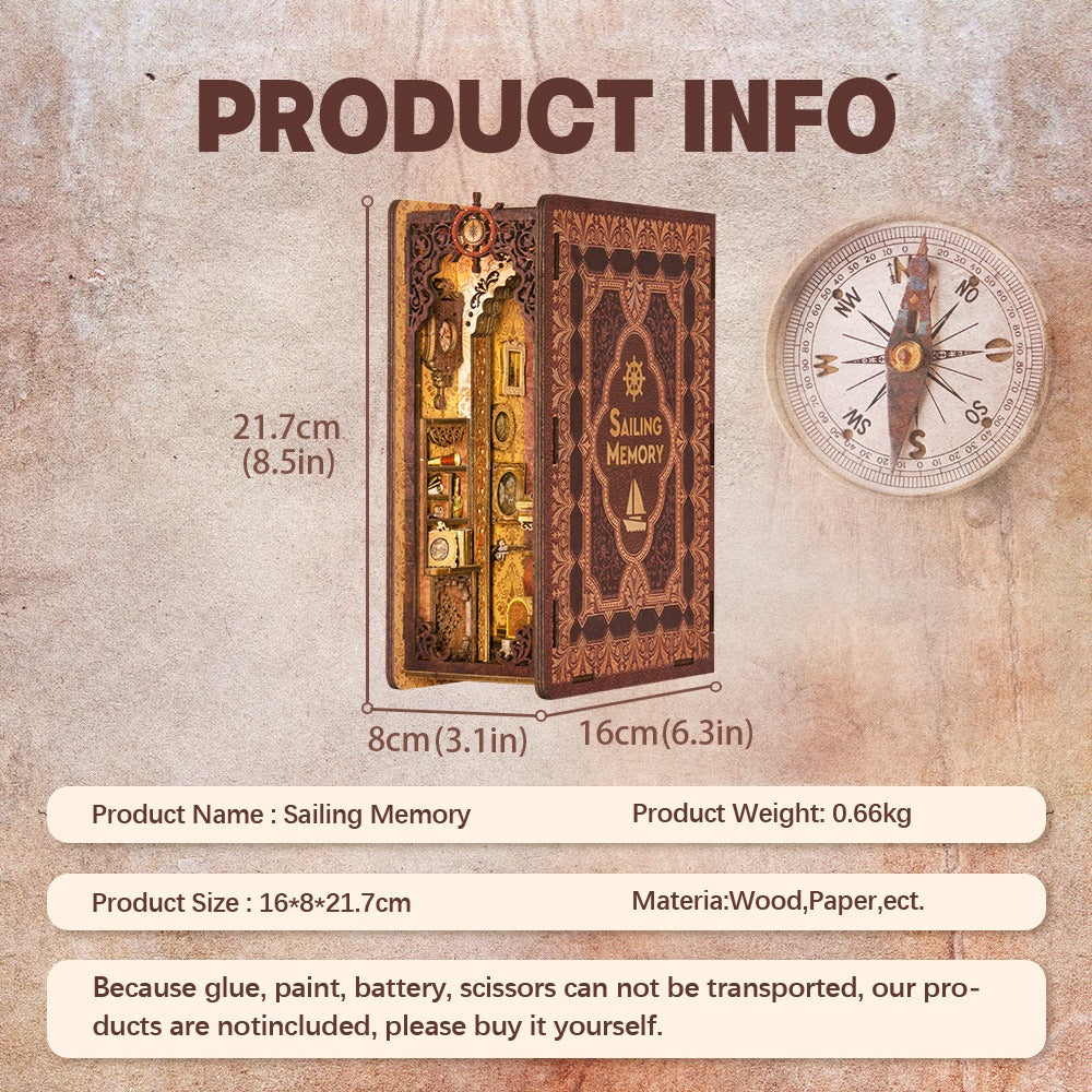 Cutebee Sailing Memory DIY Book Nook Kit — scene view