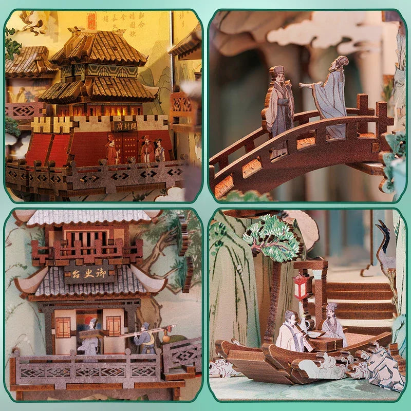 Cutebee Su Dongpos Life DIY Book Nook Kit — angled close-up