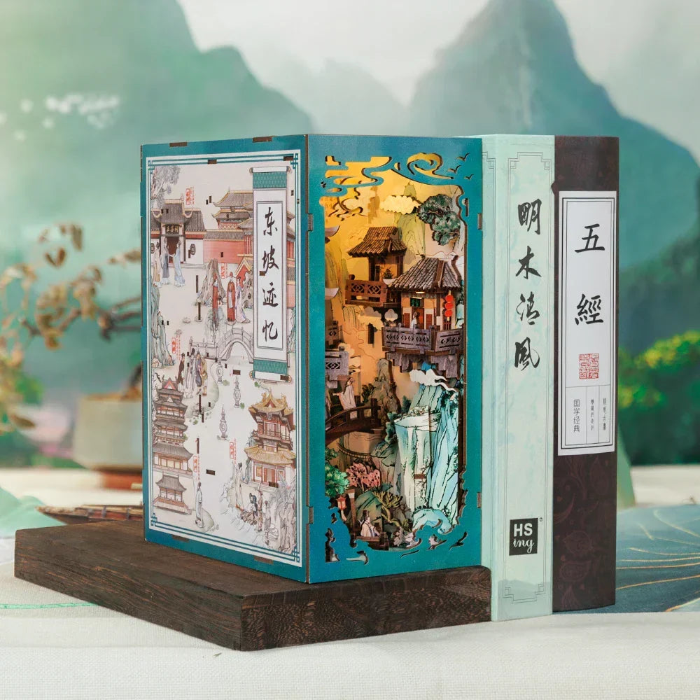 Cutebee Su Dongpos Life DIY Book Nook Kit — scene view