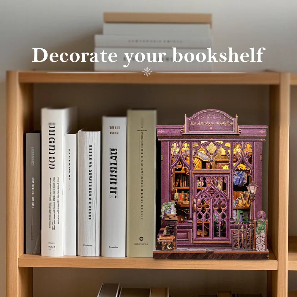 Astrology Bookshop Book Nook Kit — box and pieces