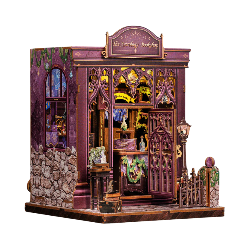 Astrology Bookshop Book Nook Kit — detalied side view