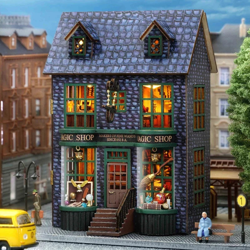 Garden Restaurant DIY Miniature House Kit — scene view