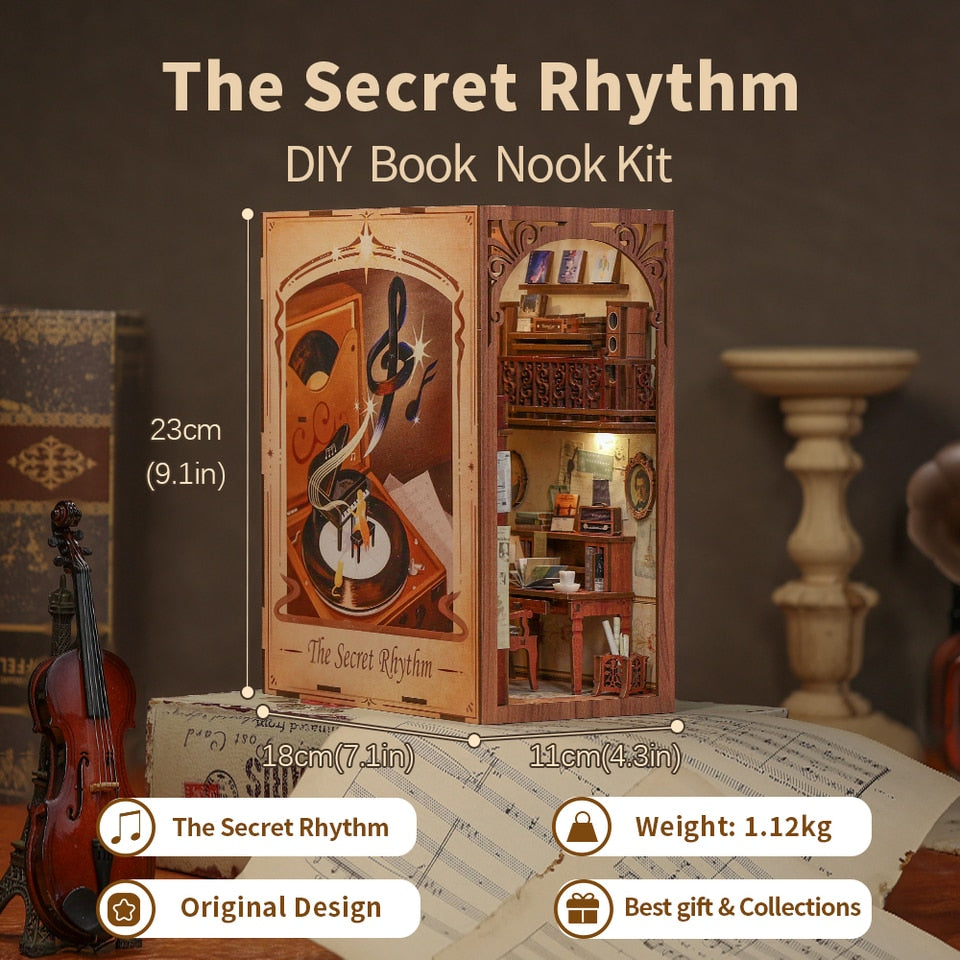 Cutebee The Secret Rhythm DIY Book Nook Kit — scene view