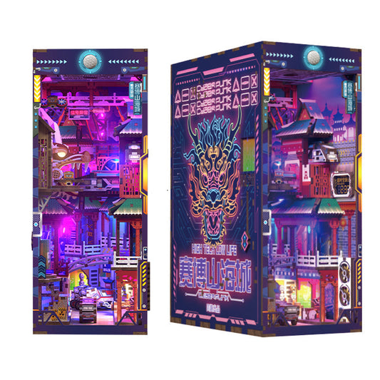 Cyberpunk Book Nook Kit — detalied side view