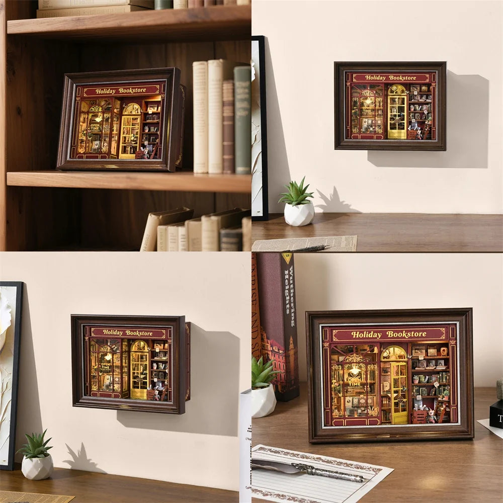 Reading Room DIY Miniature Kit — box and pieces