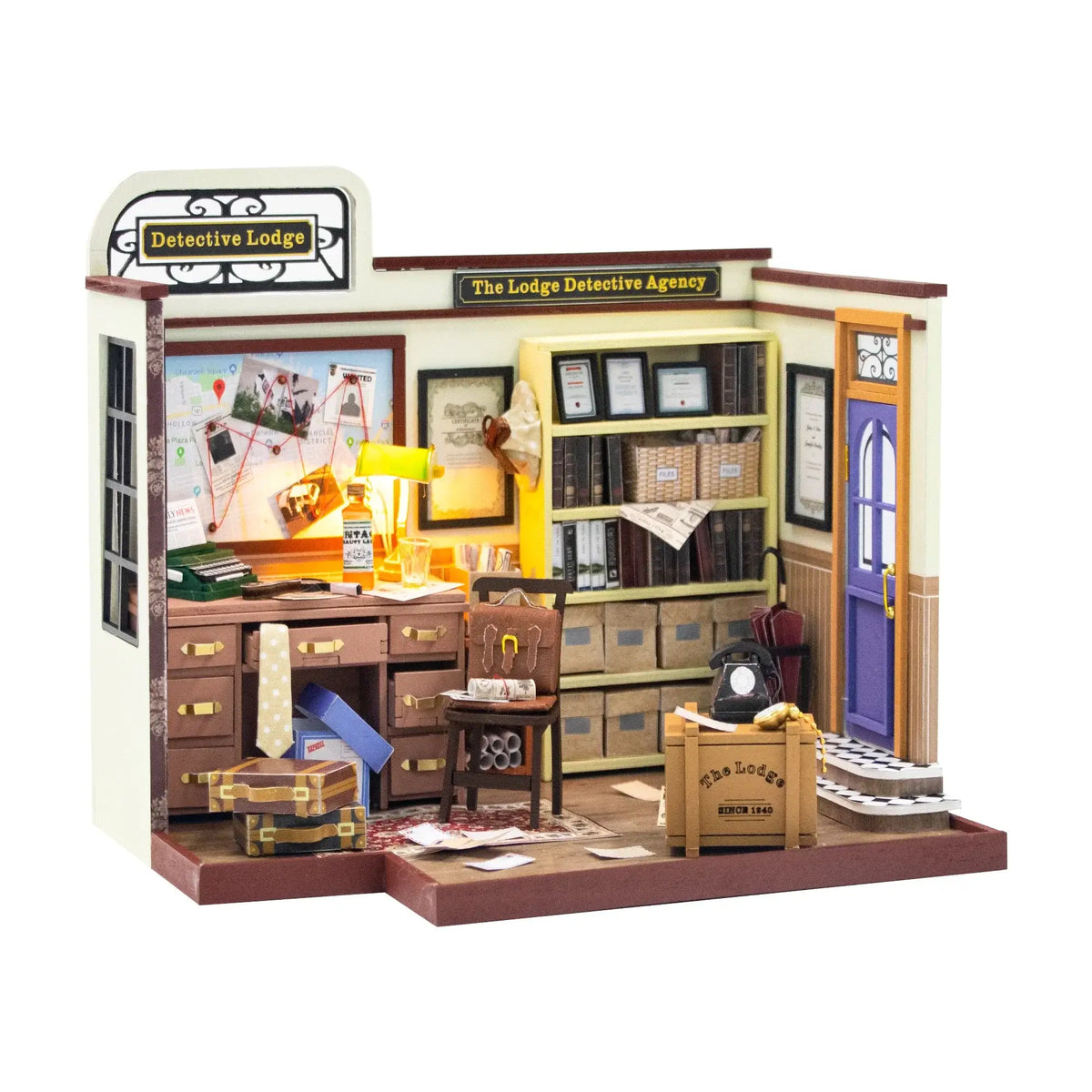 Detective Agency Of Lodge DIY Book Nook Kit — main view