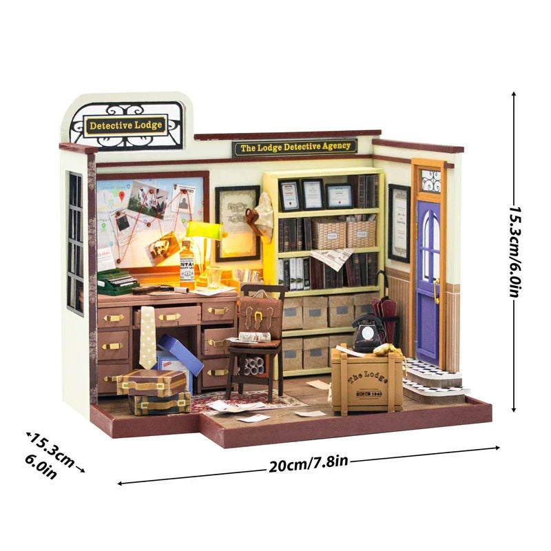 Detective Agency Of Lodge DIY Book Nook Kit — main view