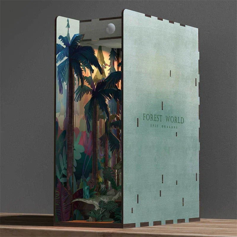 Dinosaur World DIY Book Nook Kit — front angle