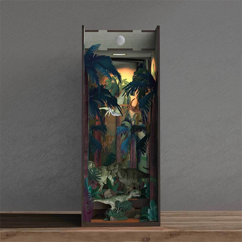 Dinosaur World DIY Book Nook Kit — scene view