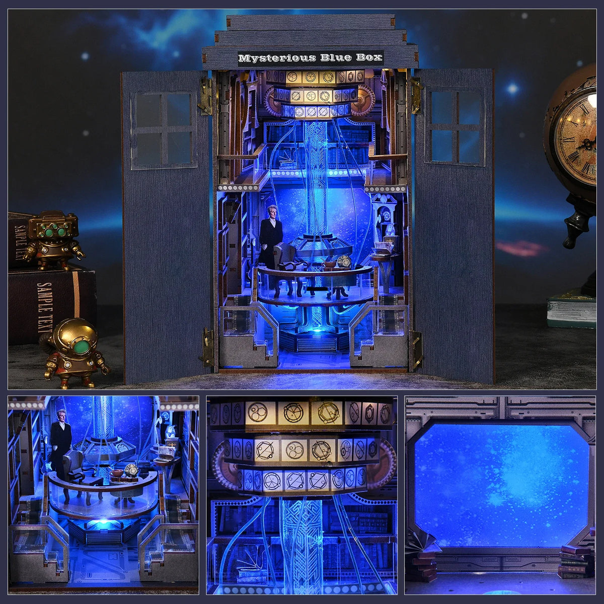 Mysterious Blue Box DIY Book Nook Kit — main view