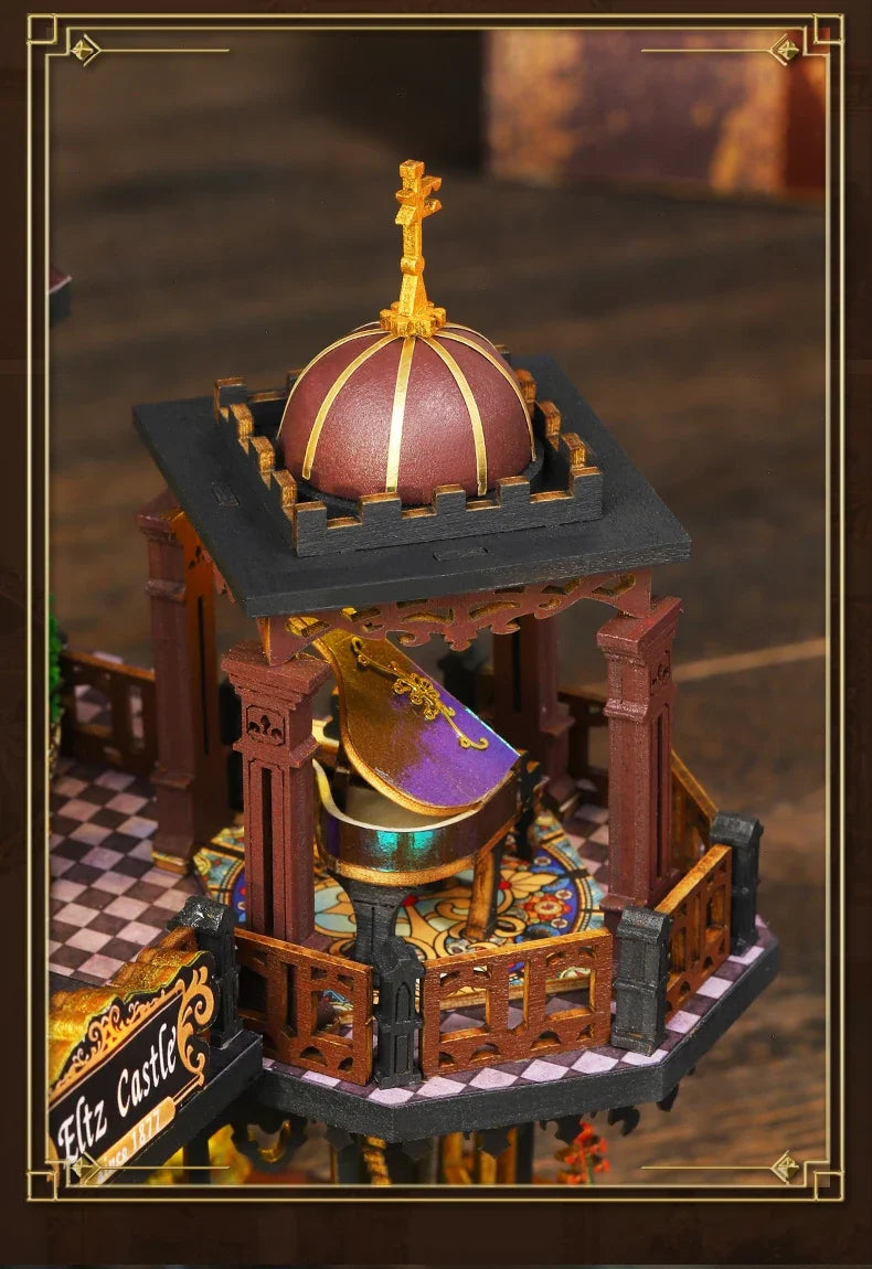 Edinburgh Castle DIY Miniature House — angled close-up