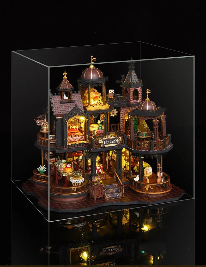 Edinburgh Castle DIY Miniature House — angled close-up