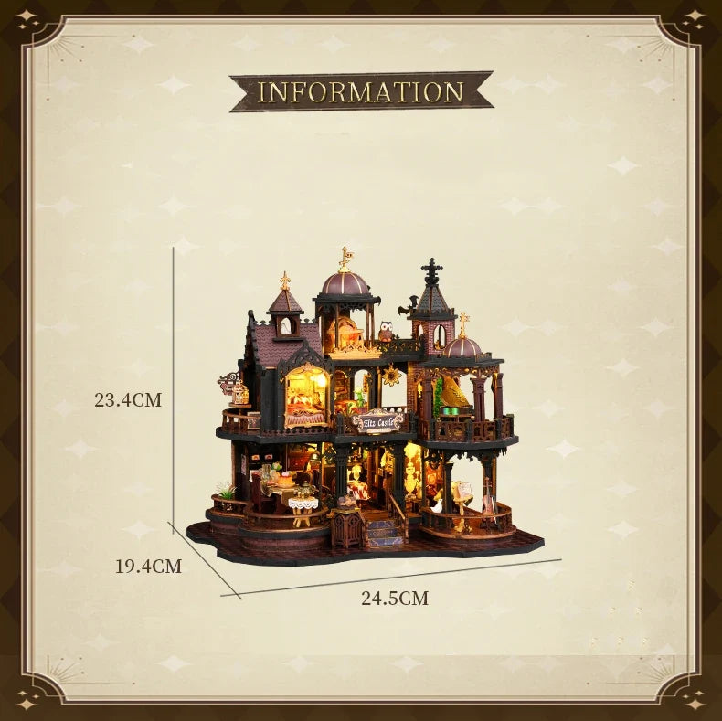 Edinburgh Castle DIY Miniature House — front angle