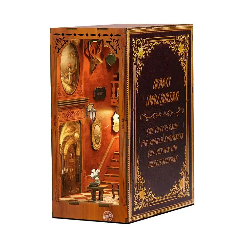 European Cottage DIY Book Nook Kit — detalied side view