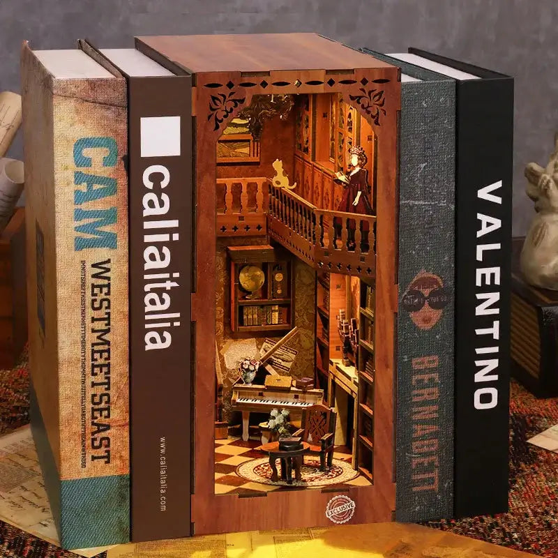 European Cottage DIY Book Nook Kit — open display view