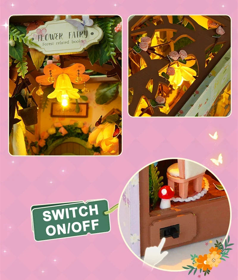 Diary Of The Flower Fairy Book Nook Kit — box and pieces