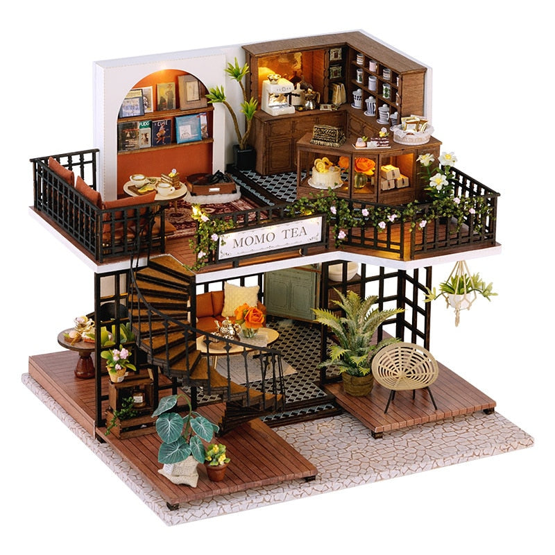 Forest Tea Shop DIY Miniature House Kit — main view