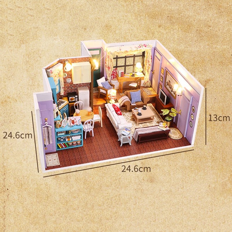 Joey Apartment DIY Miniature House Kit — front angle