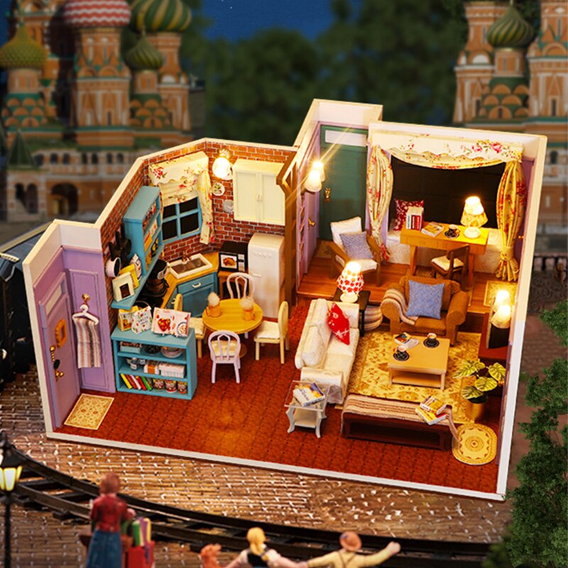 Monicas Apartment DIY Miniature House Kit — detalied side view