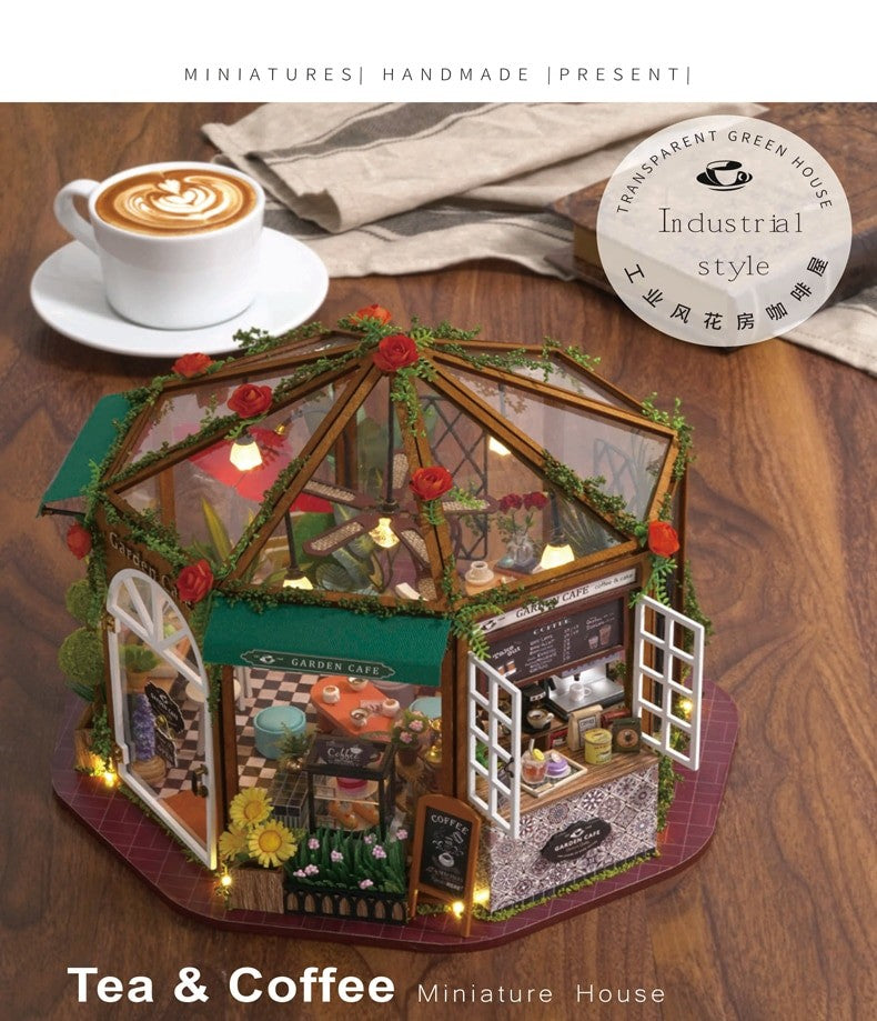 Cutebee Gd01a Garden Cafe DIY Dollhouse — detalied side view