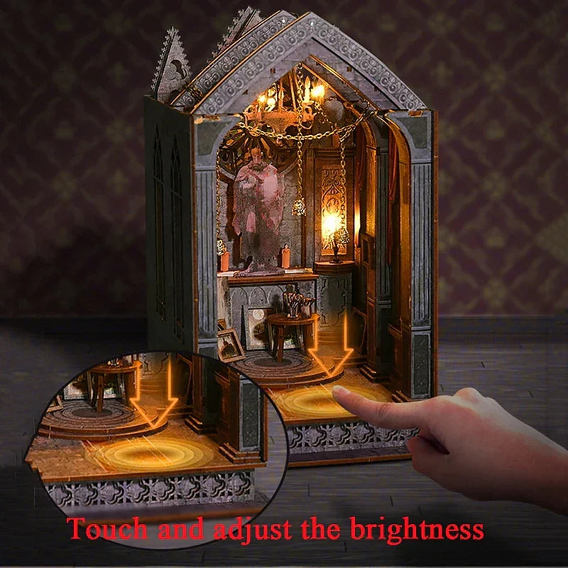 Gothic Architecture DIY Book Nook Kit — angled close-up