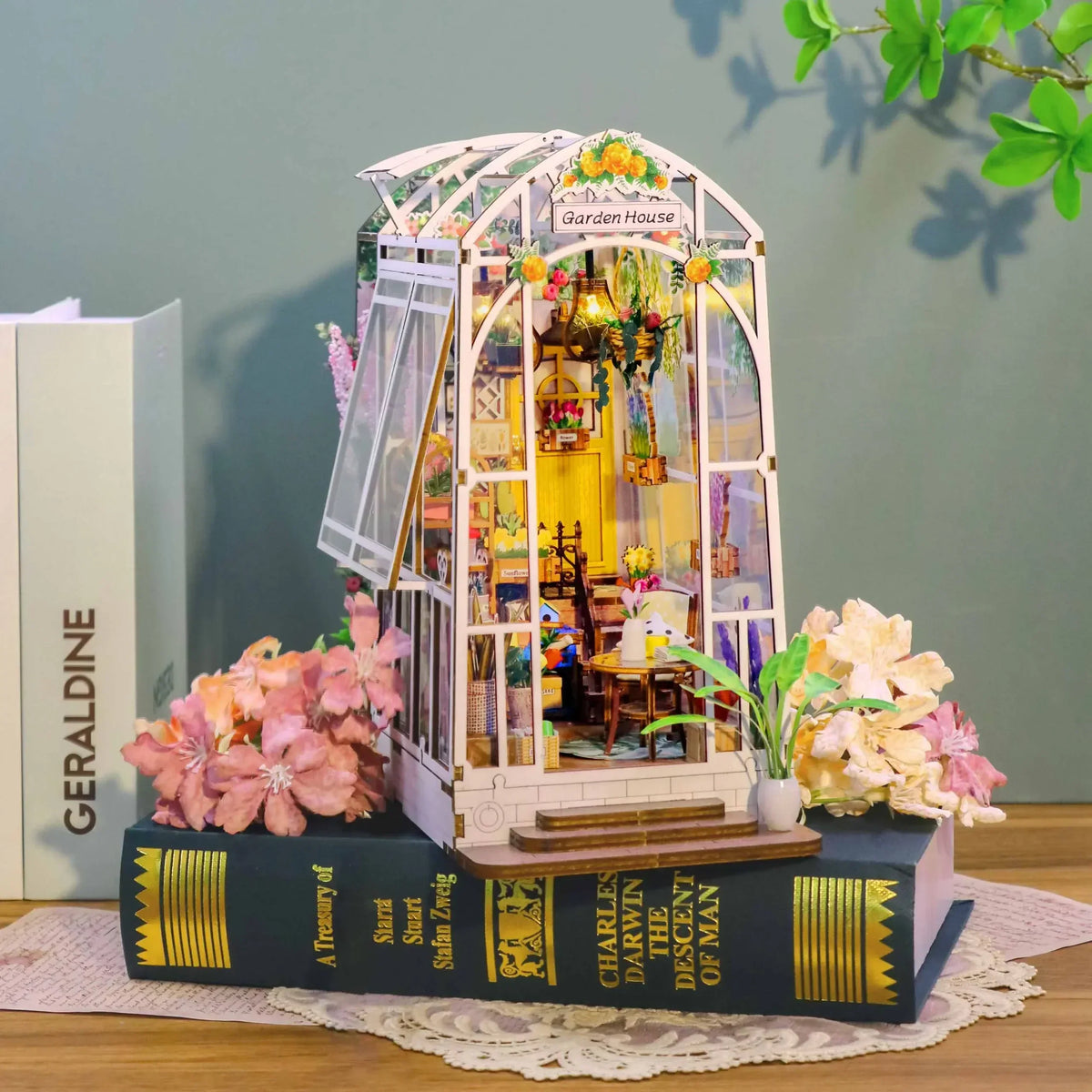 Garden House DIY Book Nook Kit — scene view