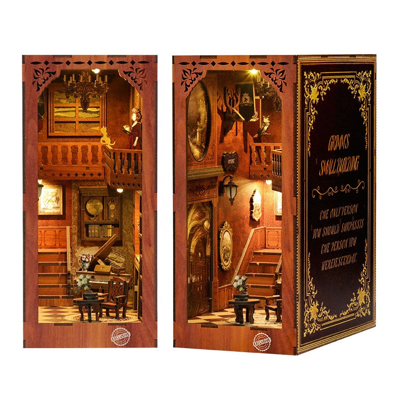 Grimm Cottage DIY Book Nook Kit — box and pieces