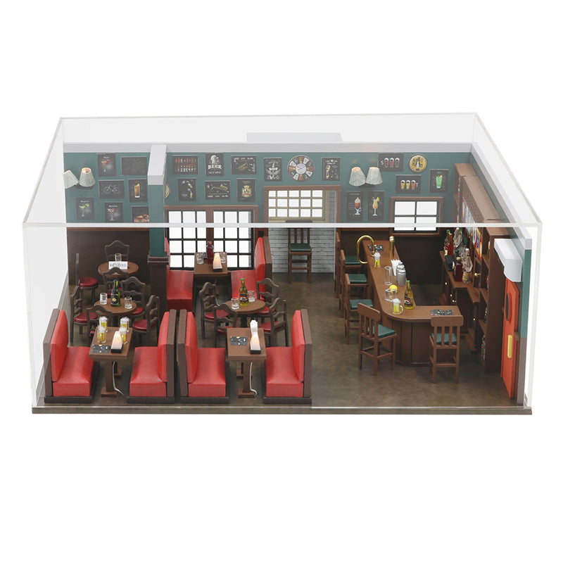 HIMYM Maclaren's Pub DIY Dollhouse Kit — front angle