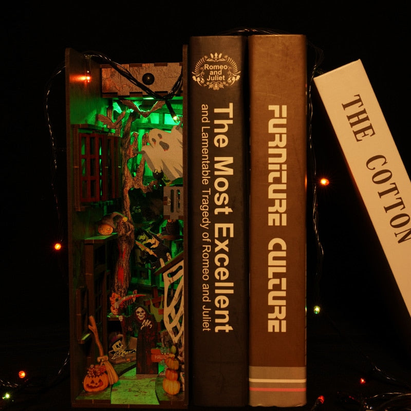 Halloween Alley Book Nook Kit — open display view