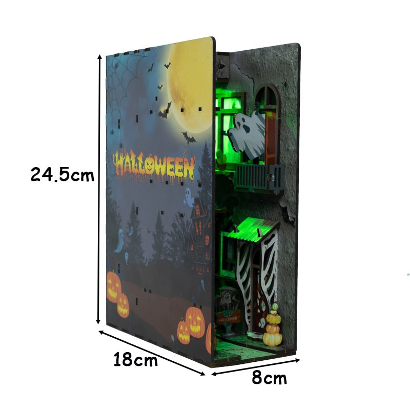 Halloween Alley Book Nook Kit — angled close-up