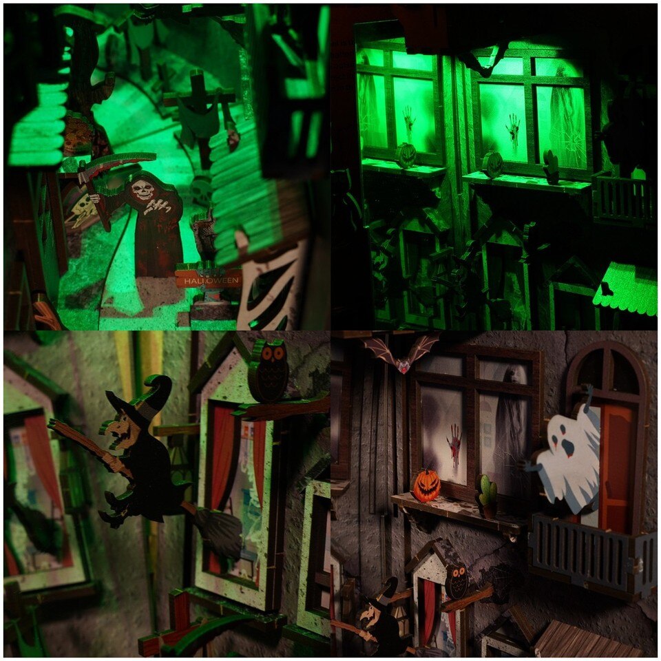 Halloween Alley Book Nook Kit — front angle