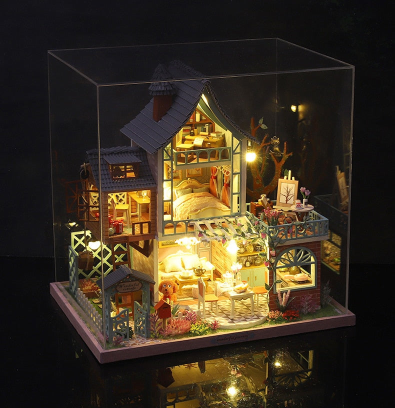 Happy Jungle Resort DIY Miniature House Kit — scene view