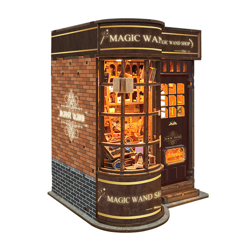 Enchanted Wand Shop DIY Book Nook Kit — open display view