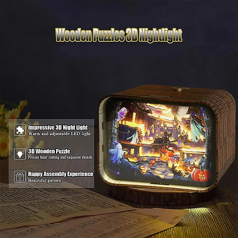 Haunted Castle DIY Night Light Kit — angled close-up