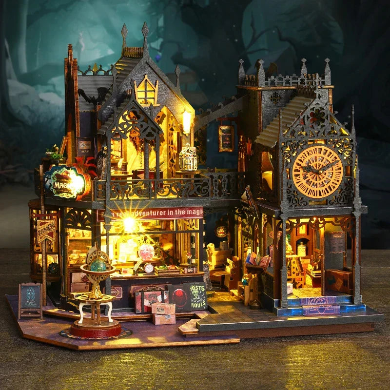 Holo Magic City DIY Miniature House Kit — detalied side view