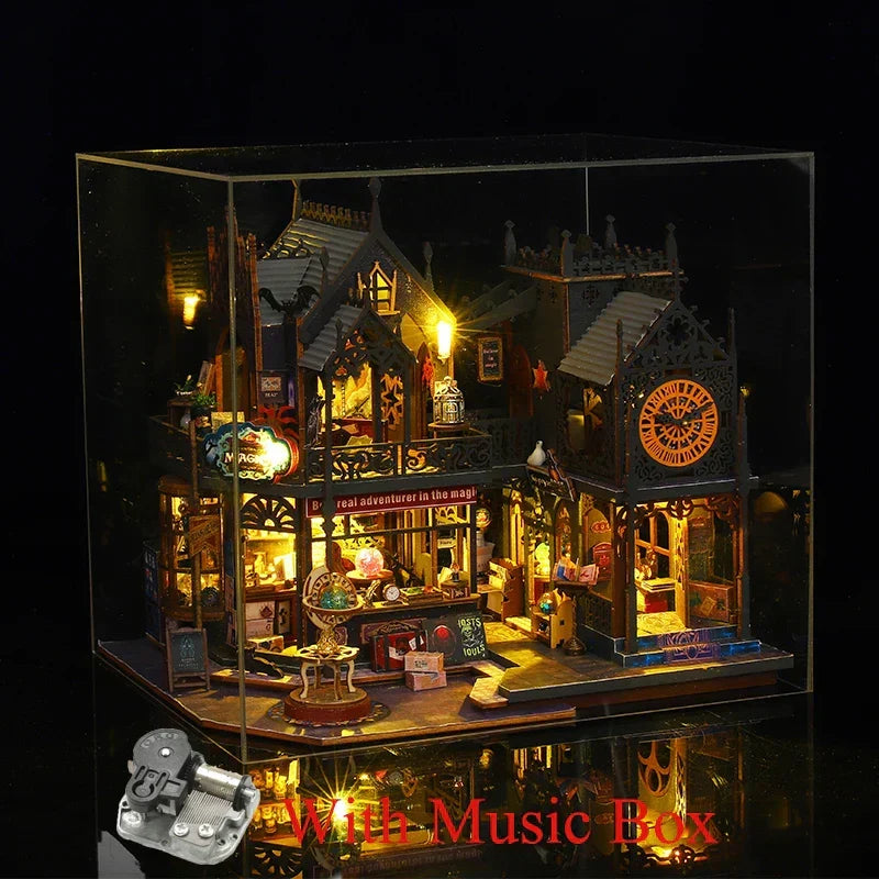 Holo Magic City DIY Miniature House Kit — angled close-up