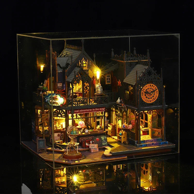 Holo Magic City DIY Miniature House Kit — front angle