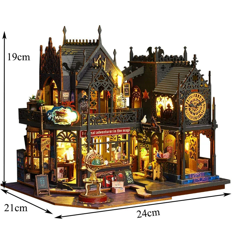 Holo Magic City DIY Miniature House Kit — detalied side view