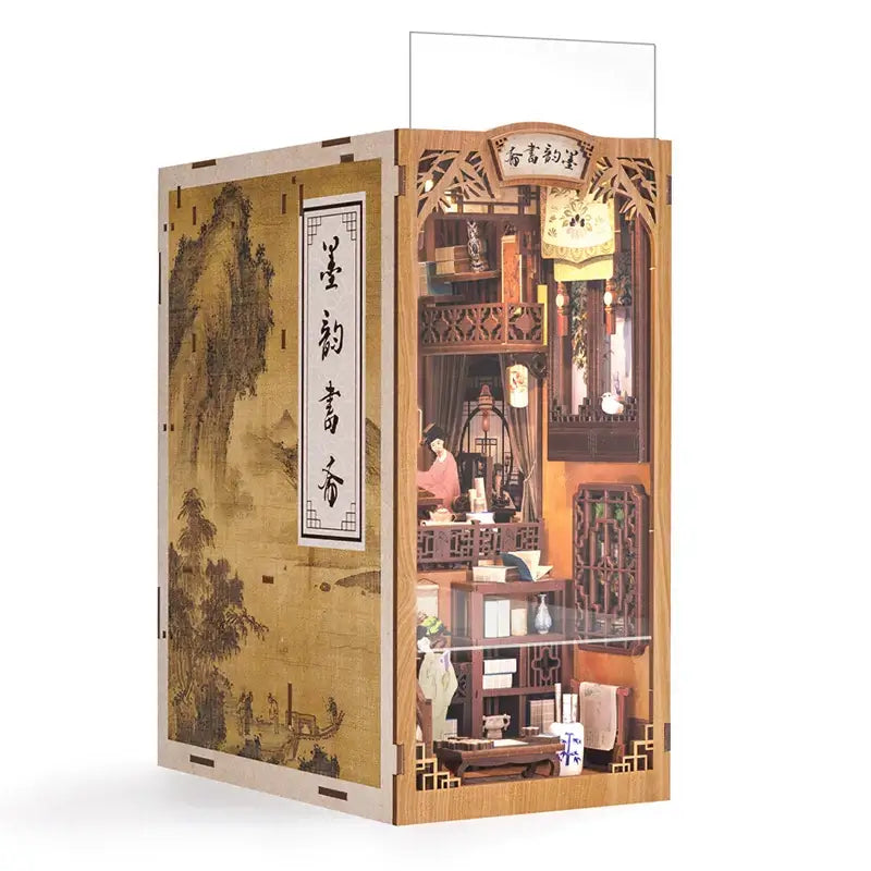 Ink Rhyme Bookstore DIY Book Nook Kit — angled close-up