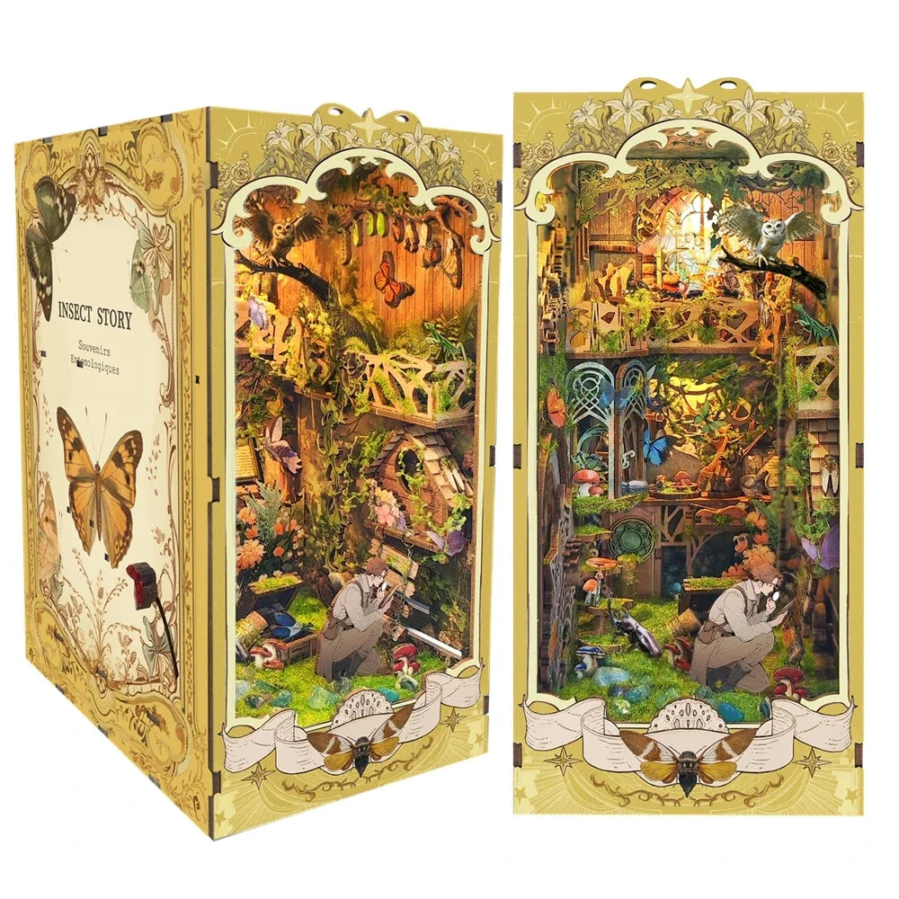 Insect Story DIY Book Nook Kit — detalied side view
