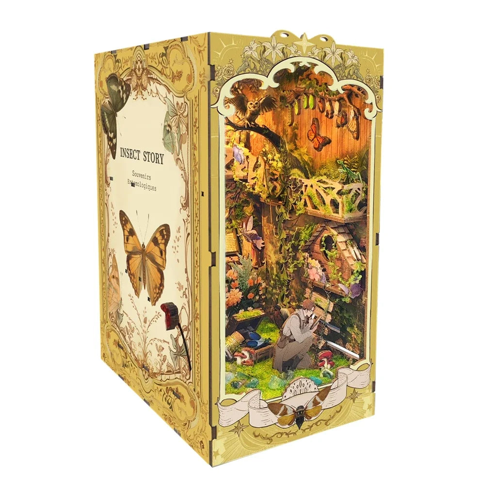 Insect Story DIY Book Nook Kit — box and pieces