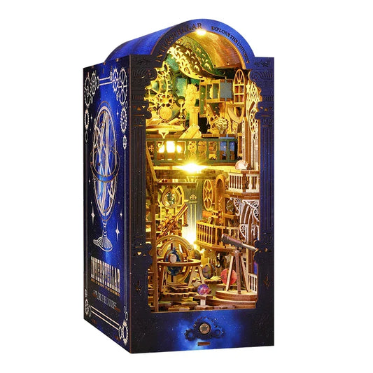 Interstellar Exploration DIY Book Nook Kit — detalied side view