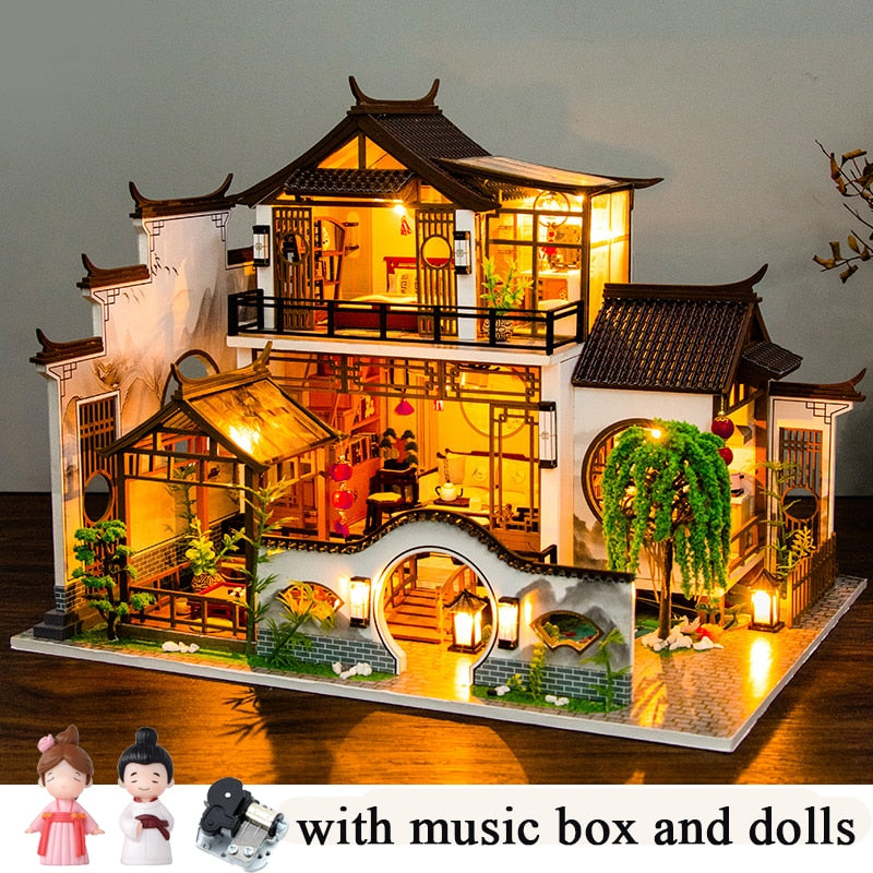 music cover doll DIY Miniature House Kit — scene view