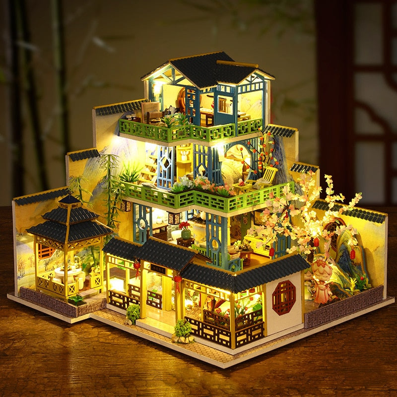 Japanese Garden DIY Miniature House Kit — front angle