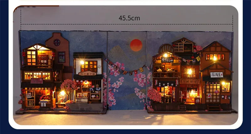 Japanese Store DIY Book Nook Kit — detalied side view