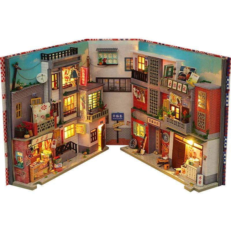 Japanese Town DIY Book Nook Kit — main view