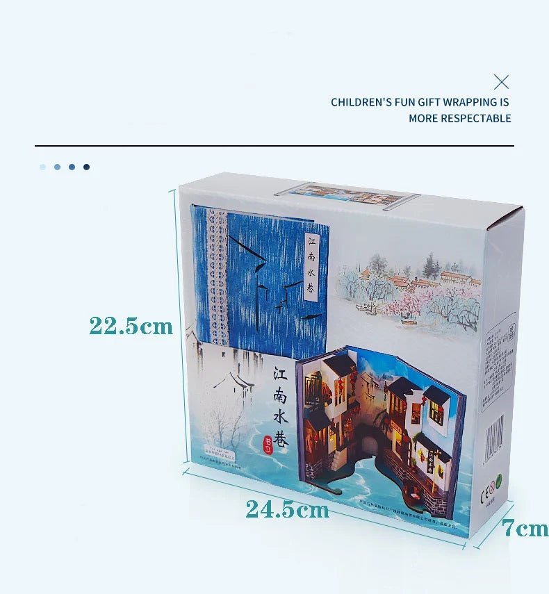 Japanese Village DIY Book Nook Kit — scene view