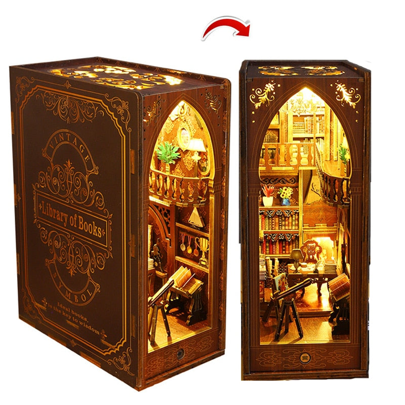 Library Of Books DIY Book Nook Kit — front angle